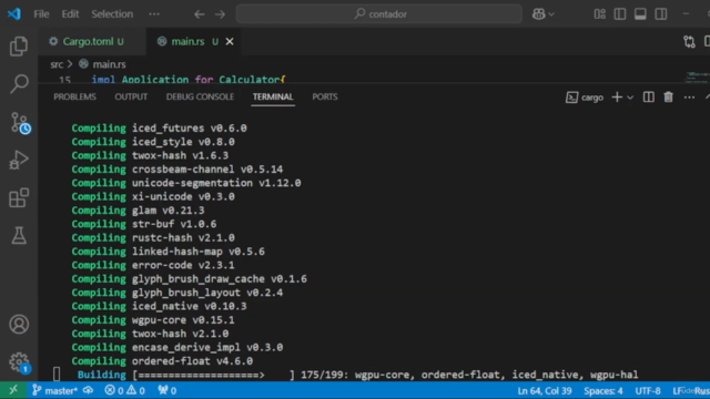 Projeto de Contador em Rust com GUI usando o Framework Iced – Screenshot 4