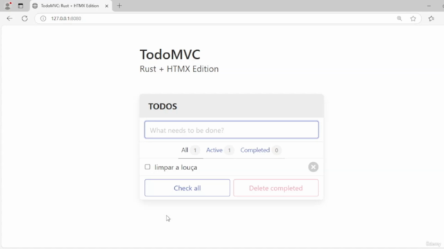 Framework Axum: Construa um App Todo Interativo com Rust – Screenshot 1