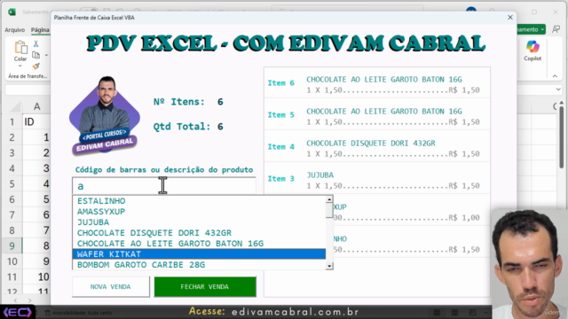 Parte 2 - Domine VBA Criando um PDV Simples no Excel – Screenshot 4