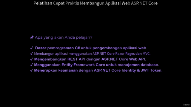 Pelatihan Cepat Praktis Membangun Aplikasi Web ASP.NET Core – Screenshot 3