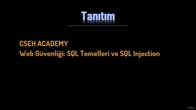 Web Güvenliği: SQL Temelleri ve SQL Saldırıları – Screenshot 1