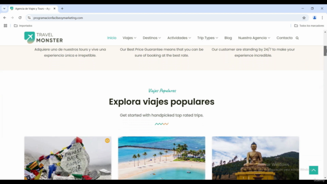 Cómo Crear una Página Web Para una Agencia de Viajes – Screenshot 1