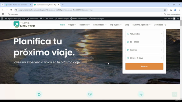 Cómo Crear una Página Web Para una Agencia de Viajes – Screenshot 4