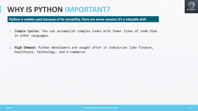 INTRODUCTION TO PYTHON - Hands-on course (no exam). – Screenshot 3