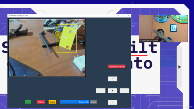 Sistema Pan-Tilt con Visión Artificial y ESP32-CAM – Screenshot 3