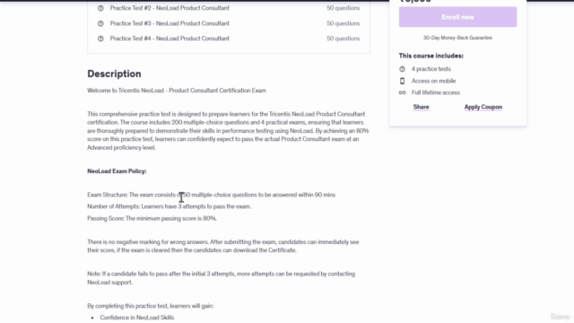 Tricentis NeoLoad - Product Consultant Certification Exam – Screenshot 4