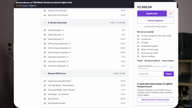 Konservatuvar ve TÜM Müzik Okullarına Hazırlık Eğitim Seti – Screenshot 2