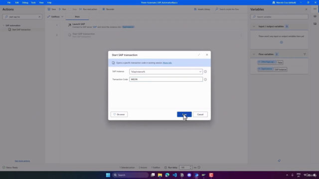 SAP GUI automation with Power Automate Desktop – Screenshot 3