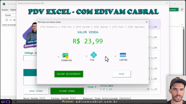 Parte 3 - Domine VBA Criando um PDV Simples no Excel – Screenshot 2