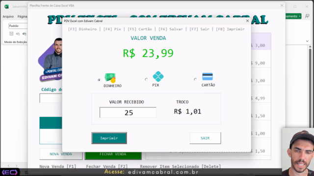 Parte 3 - Domine VBA Criando um PDV Simples no Excel – Screenshot 3