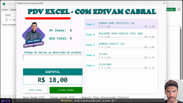 Parte 4 - Domine VBA Criando um PDV Simples no Excel – Screenshot 1