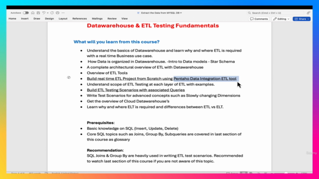 Learn ETL Testing & Data Warehouse fundamentals – Screenshot 2