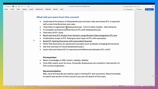 Learn ETL Testing & Data Warehouse fundamentals – Screenshot 3