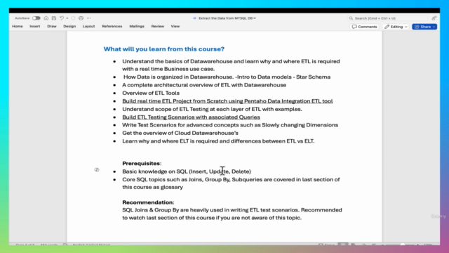 Learn ETL Testing & Data Warehouse fundamentals – Screenshot 4