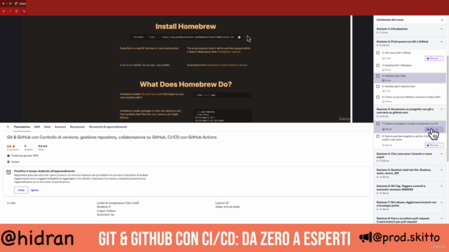 Git & GitHub: Da Zero a Esperto con CI/CD e Workflow – Screenshot 1