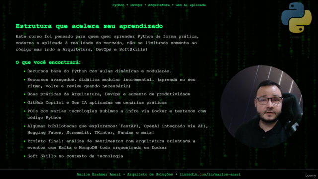 Python Completo: do código à Arquitetura, DevOps e GenAI! – Screenshot 4