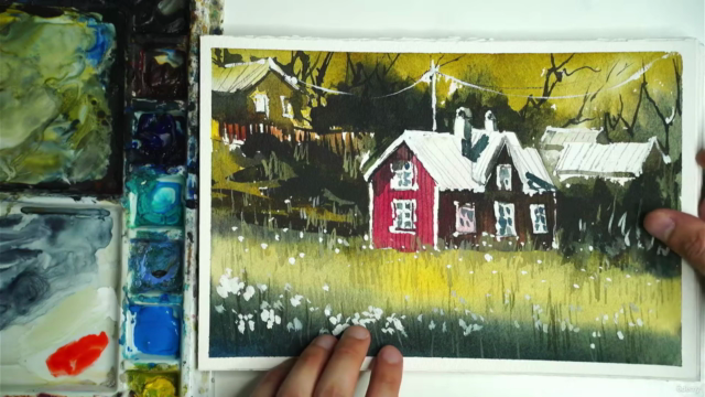 Painting the Nordics: The Ultimate Watercolor Course – Screenshot 1