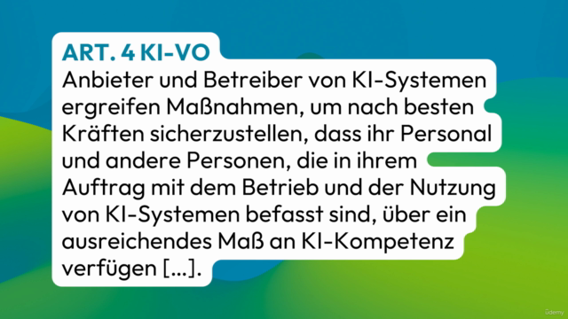 Grundlagen KI-Kompetenz gemäß Art. 4 EU-KI-Verordnung – Screenshot 1