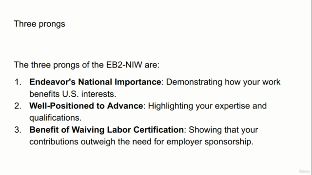 Endeavor Covering Letter Three Prongs RFE EB2 NIW EB1A – Screenshot 2
