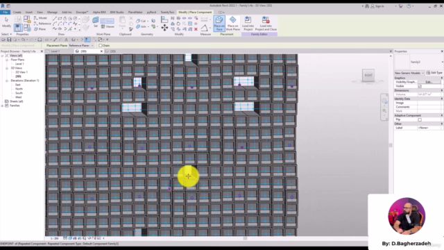 BIM- Revit Parametric Design- Pattern-Based Modular Facade – Screenshot 1