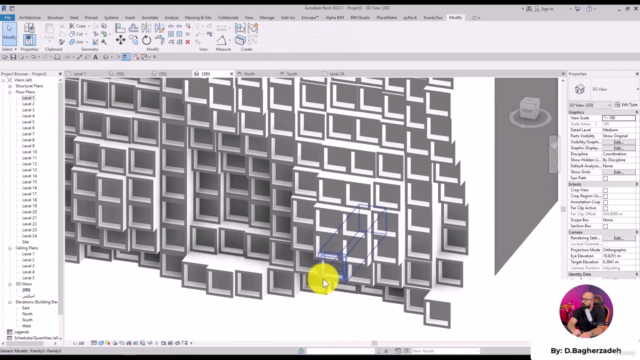 BIM- Revit Parametric Design- Pattern-Based Modular Facade – Screenshot 2