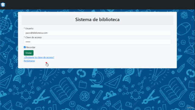 Desarrolla un sistema de control de una biblioteca con MVC – Screenshot 2