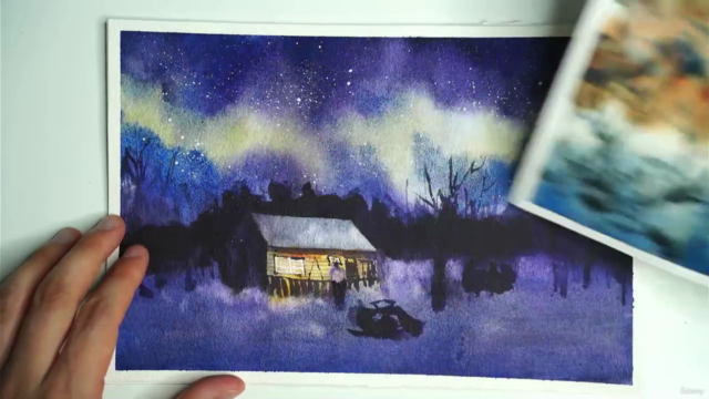 Mastering Snowy Landscapes in Watercolor – Screenshot 2