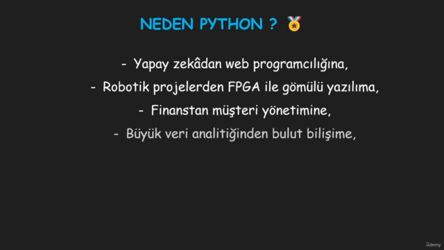 Yeni Başlayanlar için Sıfırdan İleri Seviye Python (2025) – Screenshot 1