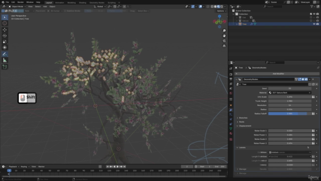3D Trees with Blender Geometry Nodes – Screenshot 3