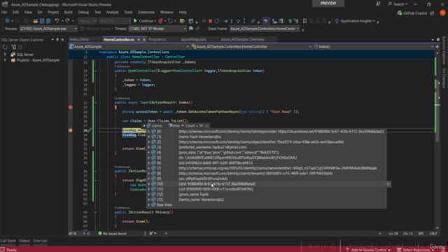 Azure Active Directory ASPNET.Core MVC İle Kullanımı – Screenshot 1