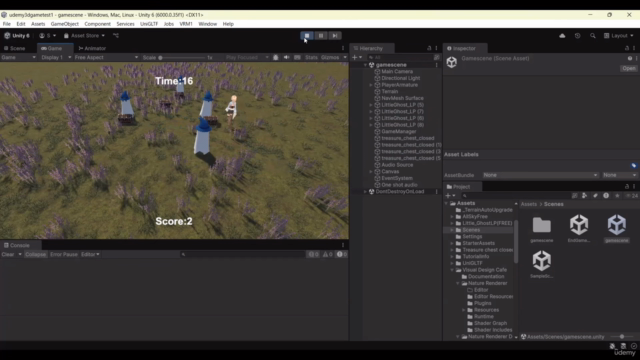 AIの敵から逃げるUnityを用いた3Dゲームを制作しよう! – Screenshot 1