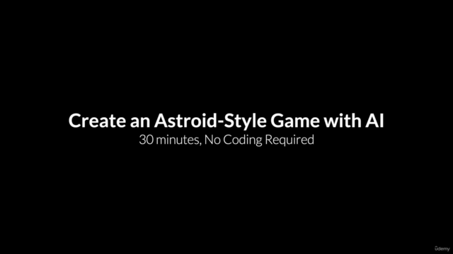 Create an Asteroids-Style Game with AI: 30 min, No Coding – Screenshot 1