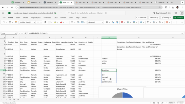 Data Analysis for Market Research with Excel & Tableau – Screenshot 1