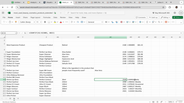 Data Analysis for Market Research with Excel & Tableau – Screenshot 3