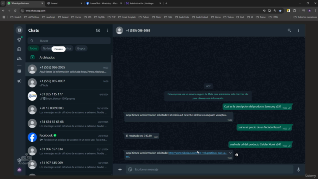 WhatsApp API con Laravel y ChatGPT: Mensajería Automática IA – Screenshot 2