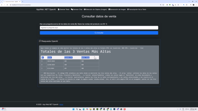 .NET 9 y OpenAI: Domina la IA con Ejemplos Reales – Screenshot 2