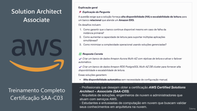 Simulado | AWS Solutions Architect Associate SAA-C03 2025 – Screenshot 3