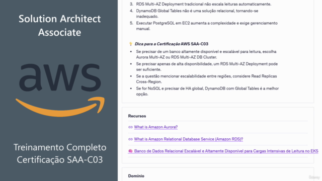Simulado | AWS Solutions Architect Associate SAA-C03 2025 – Screenshot 4