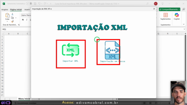 Curso de Excel VBA Importação de XMLs NF-e Passo a Passo – Screenshot 1