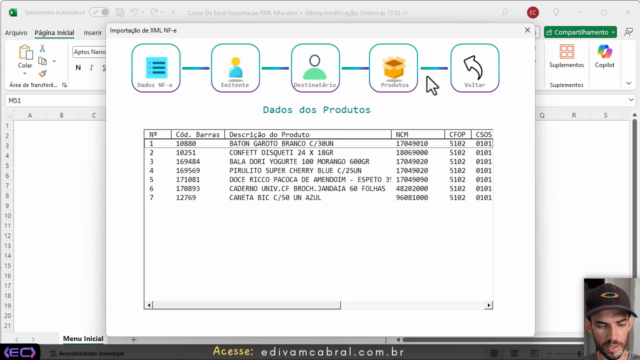 Curso de Excel VBA Importação de XMLs NF-e Passo a Passo – Screenshot 2