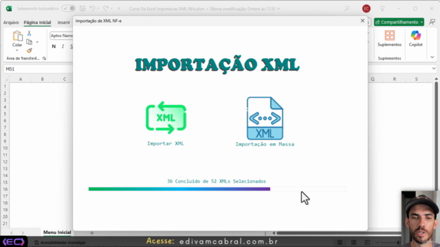 Curso de Excel VBA Importação de XMLs NF-e Passo a Passo – Screenshot 3