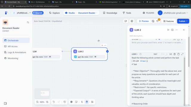 Dify: Develop chatbots and AI workflows without code – Screenshot 1