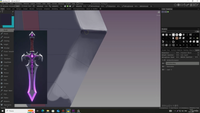 Стилизованное оружие в Blender и 3dcoat – Screenshot 3