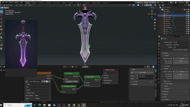 Стилизованное оружие в Blender и 3dcoat – Screenshot 4