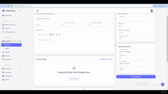 Crea tu SISTEMA DE INVENTARIO con LARAVEL 11 + VUE 3 y AWS – Screenshot 1