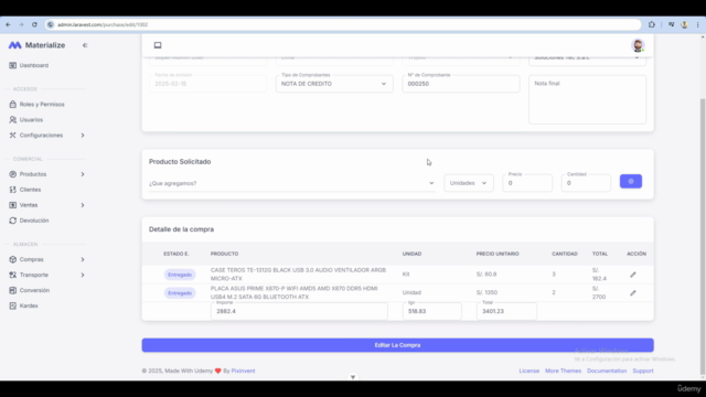 Crea tu SISTEMA DE INVENTARIO con LARAVEL 11 + VUE 3 y AWS – Screenshot 3