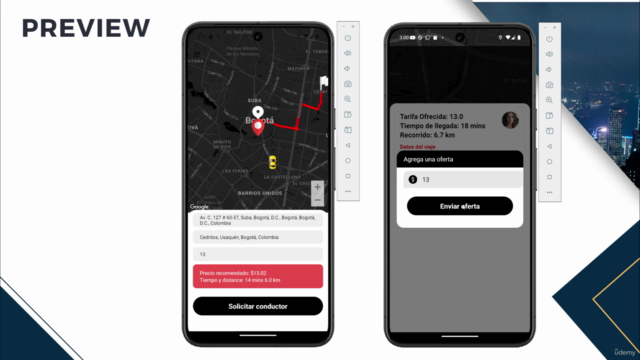 Crea un APP clone de InDriver UBER React Native Django MySQL – Screenshot 3