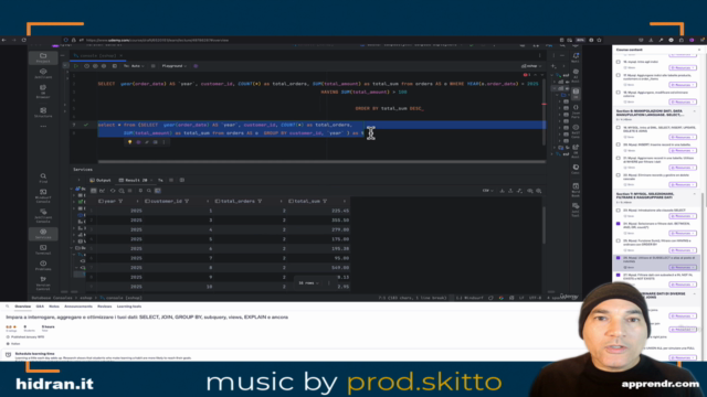 SQL con MySQL Per Web Developer, Data Analysis e E-commerce – Screenshot 3