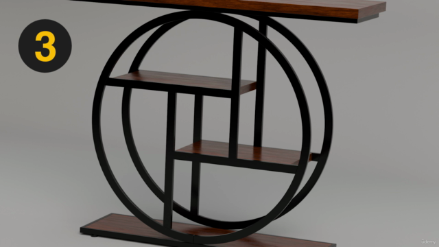 Modern Furniture Design in Blender 4.3 – Screenshot 3