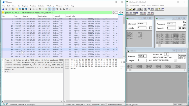 Monitoreo de Modbus RTU y Modbus TCP con WIRESHARK. – Screenshot 4